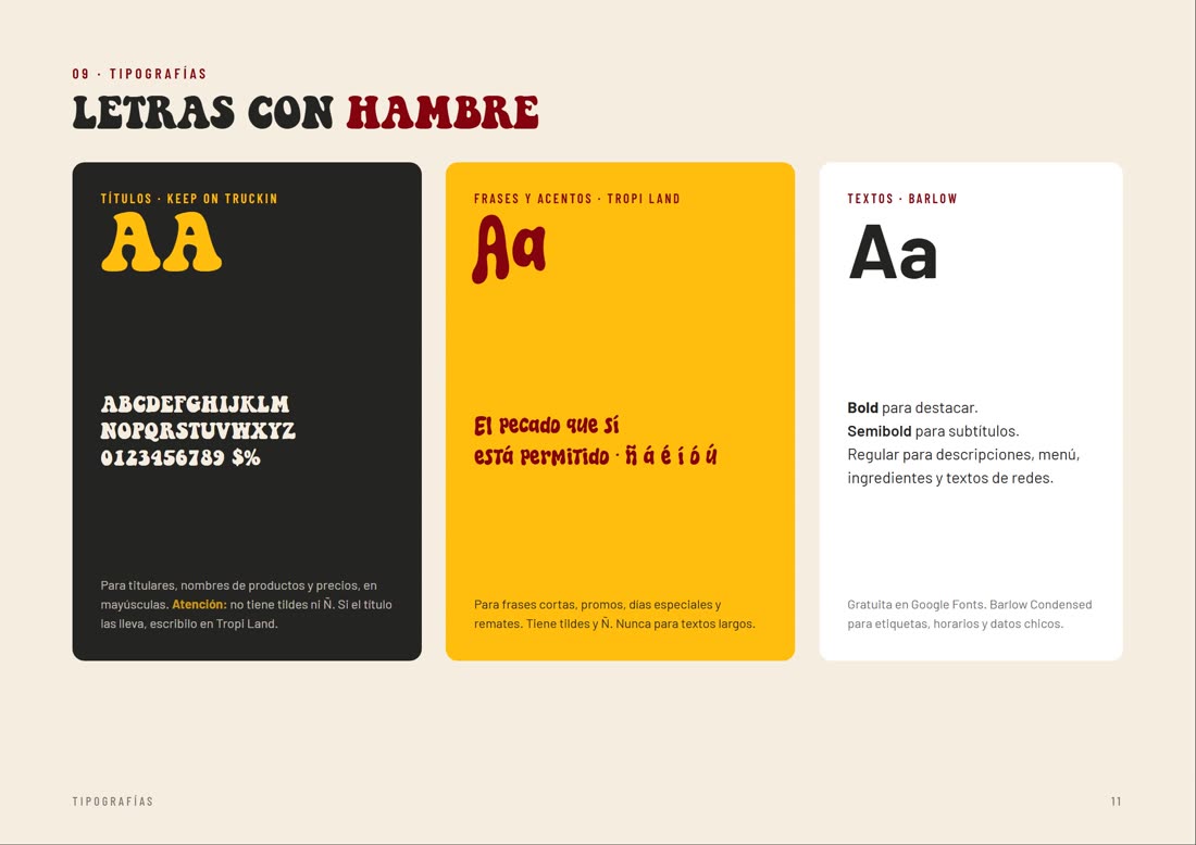 Tipografías de la marca